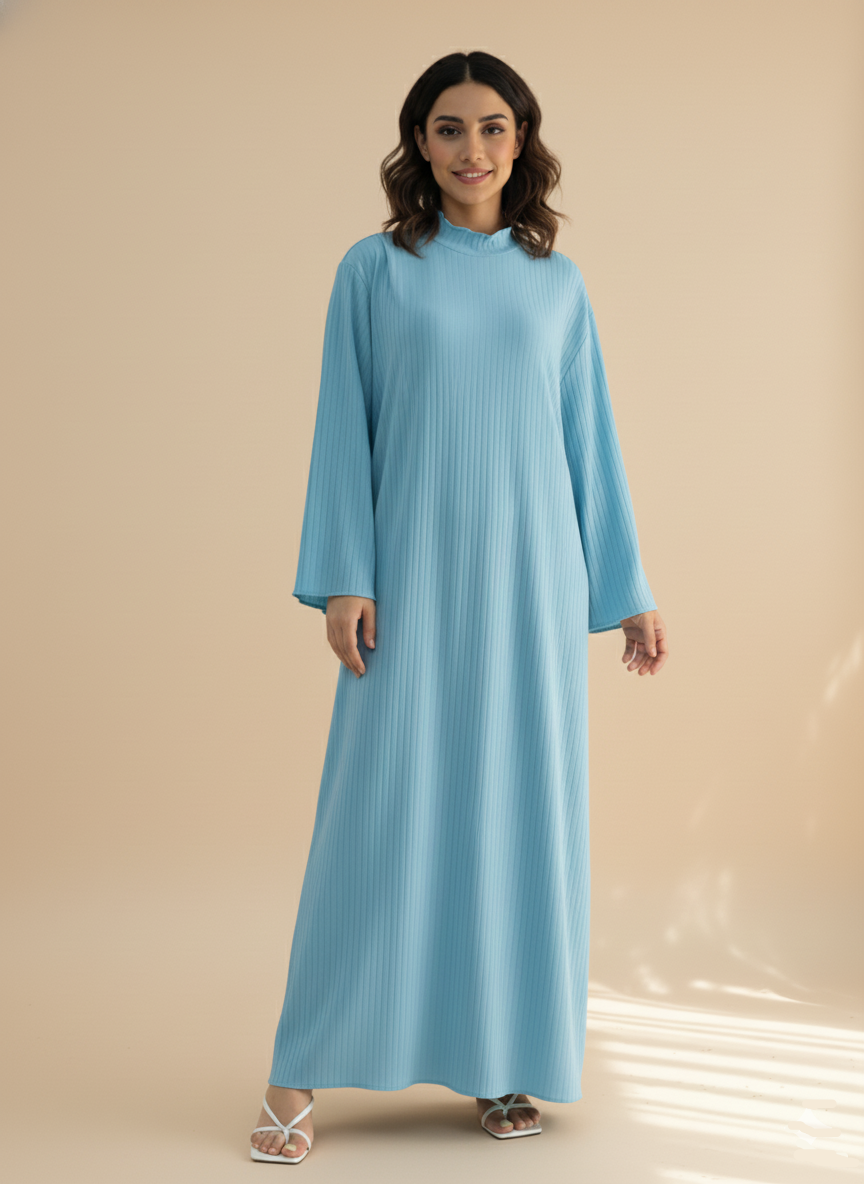 Heba Lightweight Knit Abaya Dress (8 Colors)