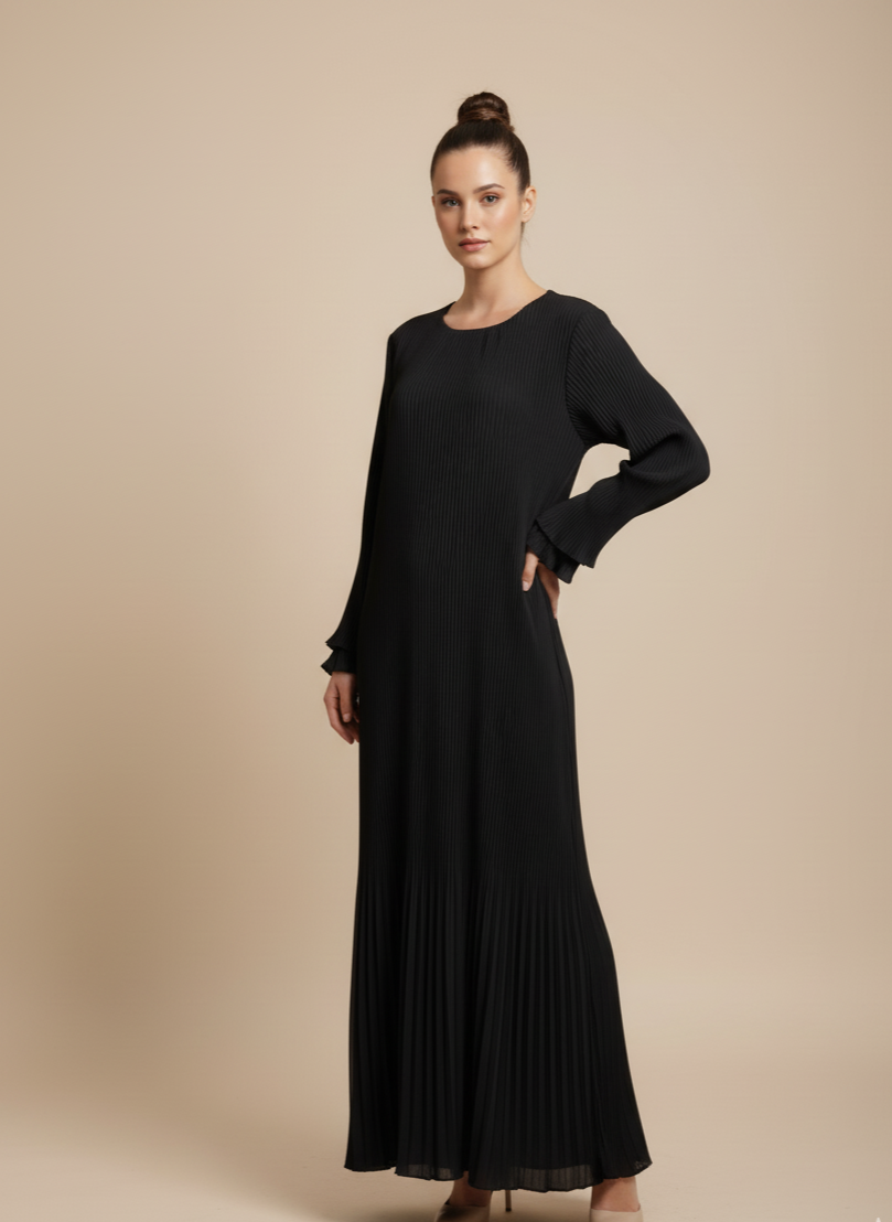 Yasmin Pleated Abaya (3 Colors)