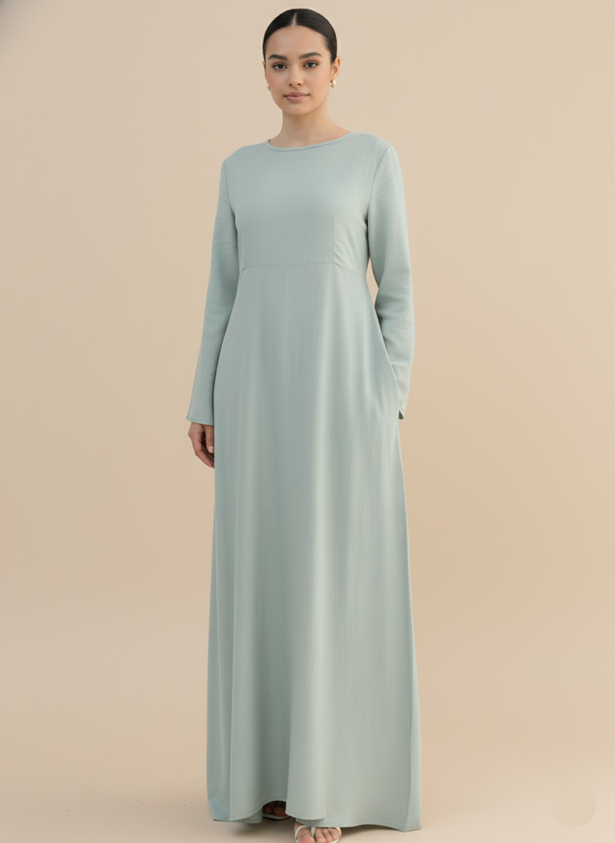 Maanah linen blend dress with slip (3 Colors)