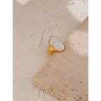 Anastasia Irregular Natural Shell  Rings