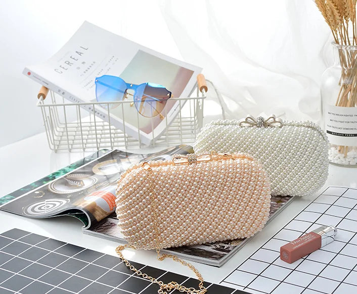 Jacqueline pearl clutch bag(2 Colors)