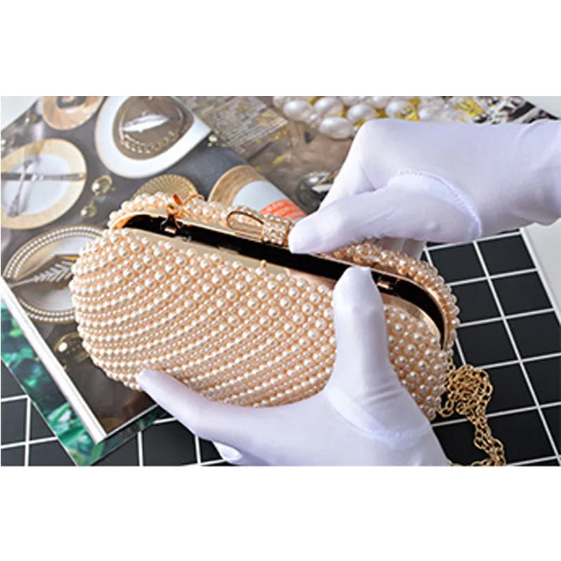 Jacqueline pearl clutch bag(2 Colors)