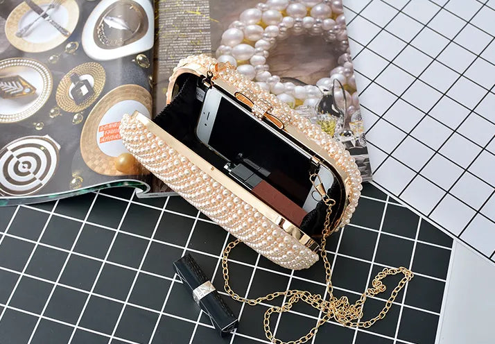 Jacqueline pearl clutch bag(2 Colors)