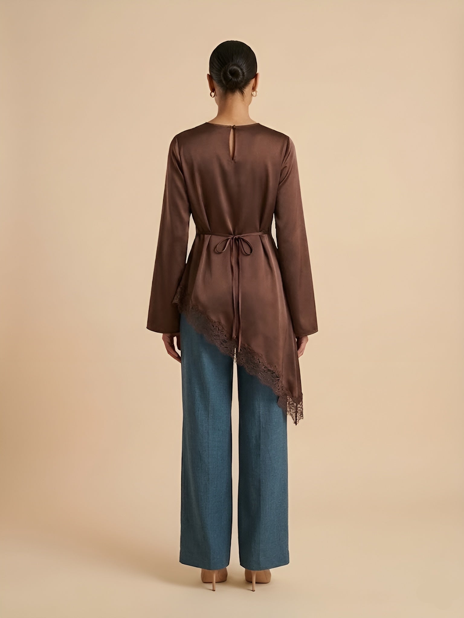 Astra Asymmetric Lace Tunic Top (2 Colors)