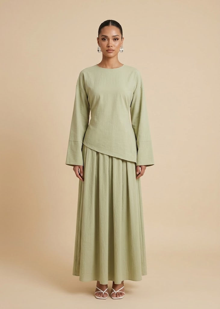 Maqboola Two piece skirt set (6 Colors)