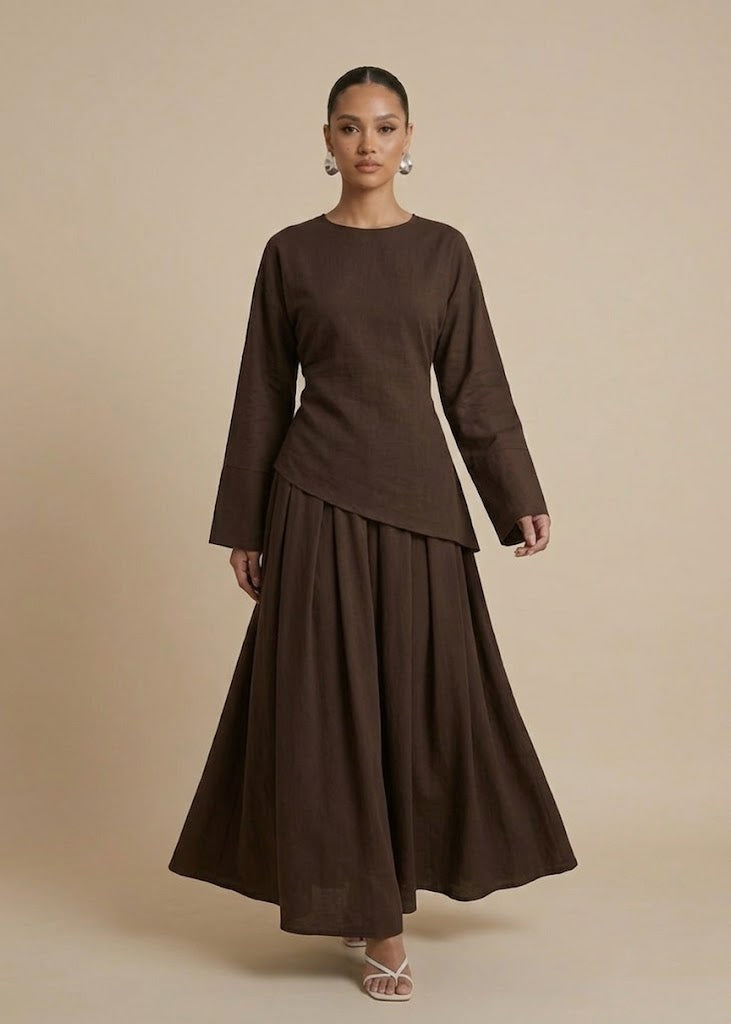 Maqboola Two piece skirt set (6 Colors)