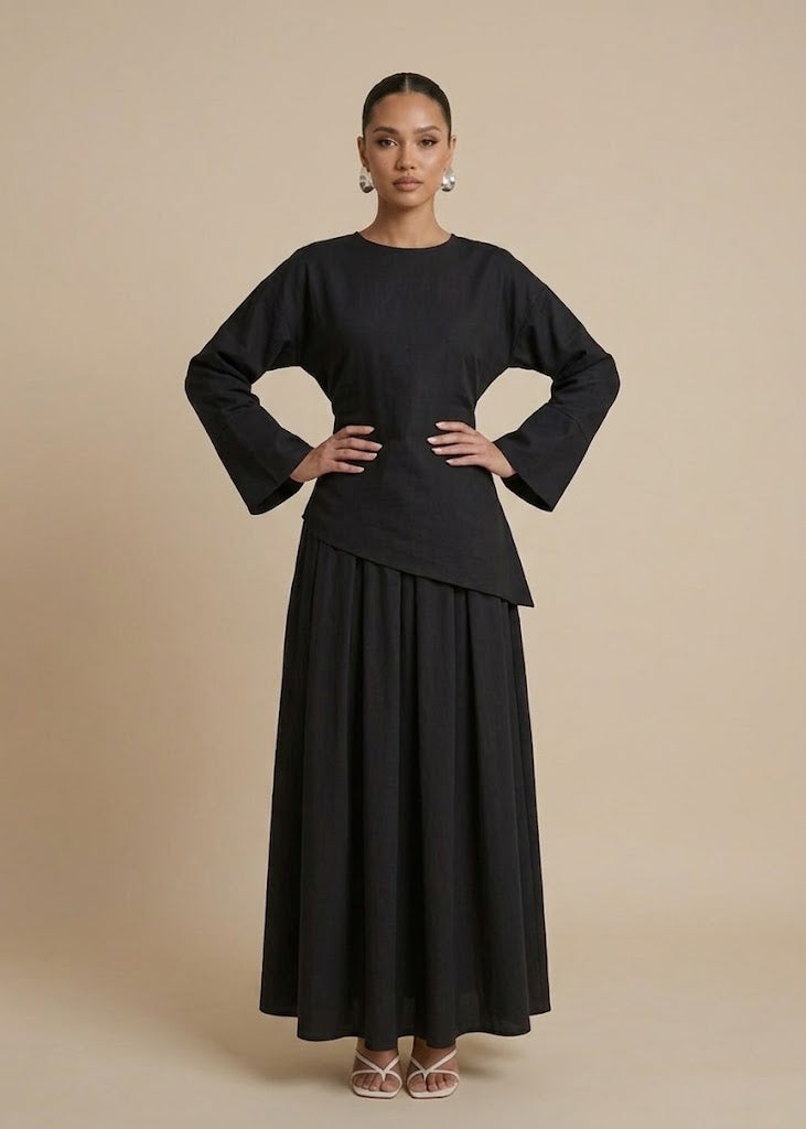 Maqboola Two piece skirt set (6 Colors)