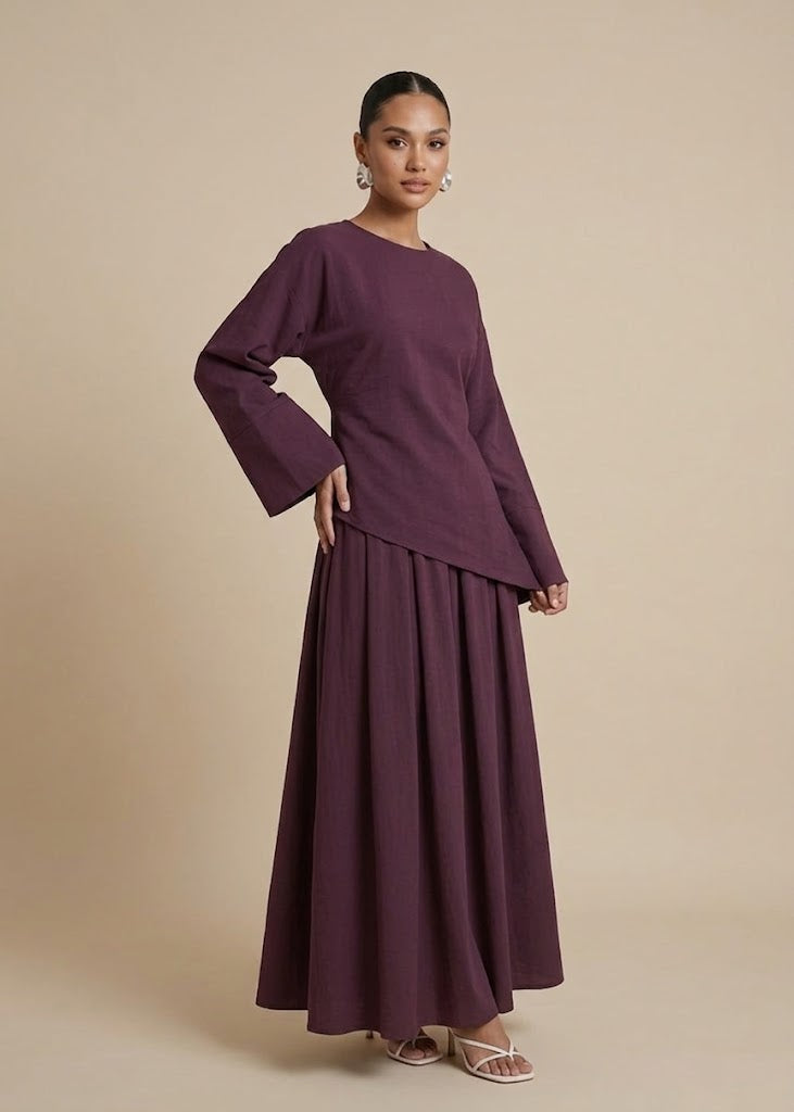 Maqboola Two piece skirt set (6 Colors)