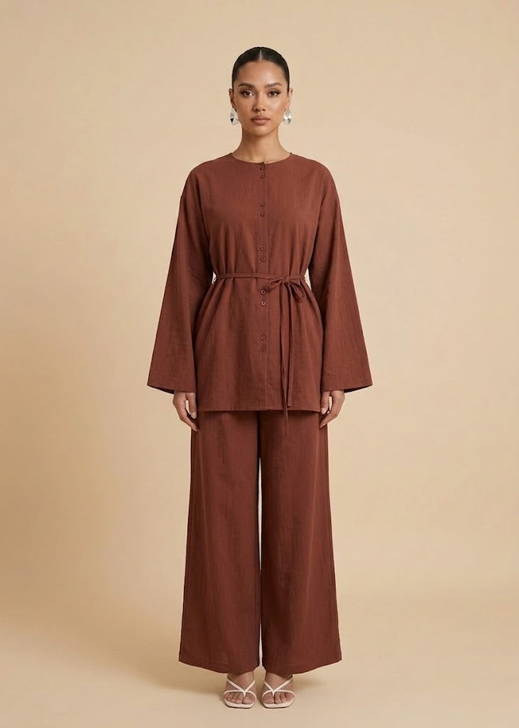 Nawal Button-Down Set(2 Colors)