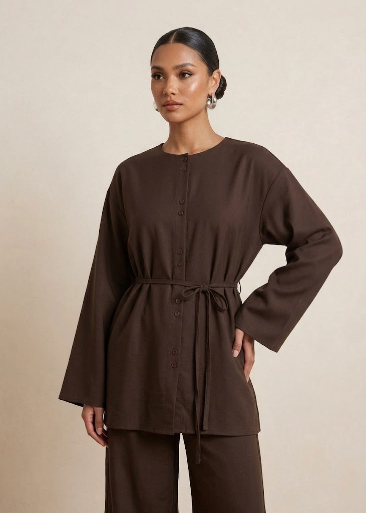 Nawal Button-Down Set(2 Colors)