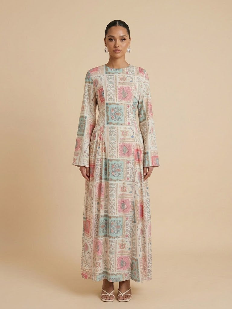 Jamia Lace-Up Cotton Dress(2 Colors)