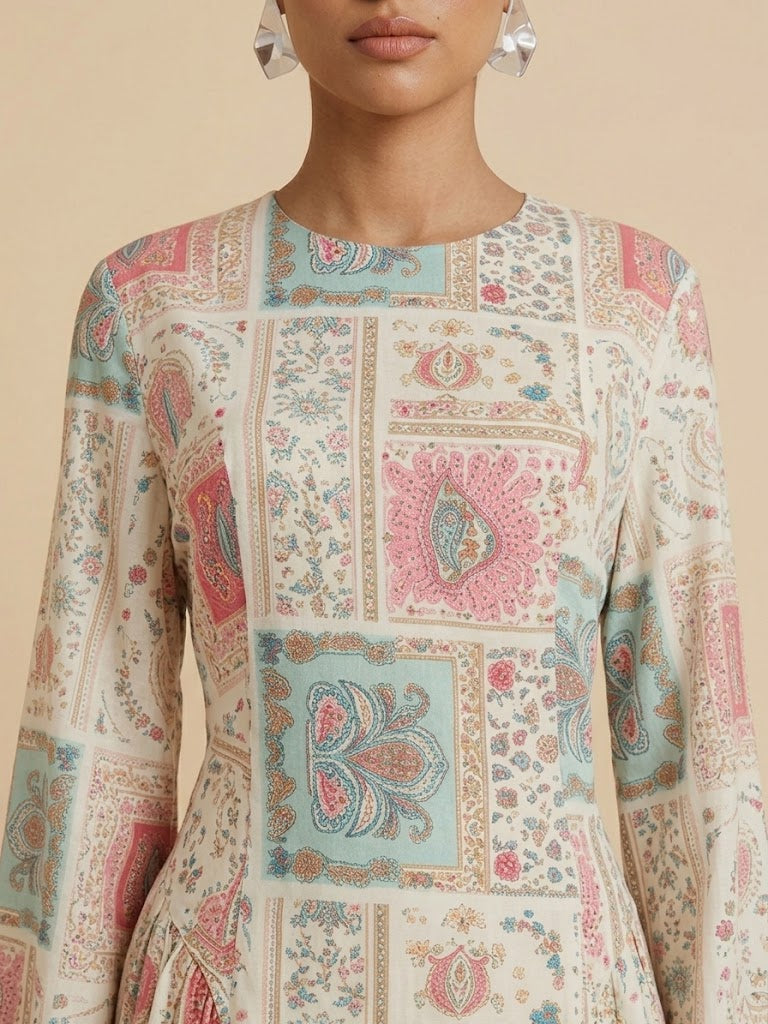 Jamia Lace-Up Cotton Dress(2 Colors)