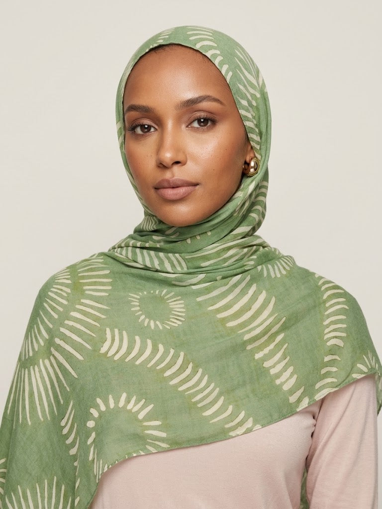 Olive Sunburst Modal Hijab