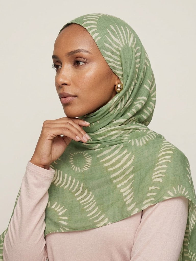 Olive Sunburst Modal Hijab