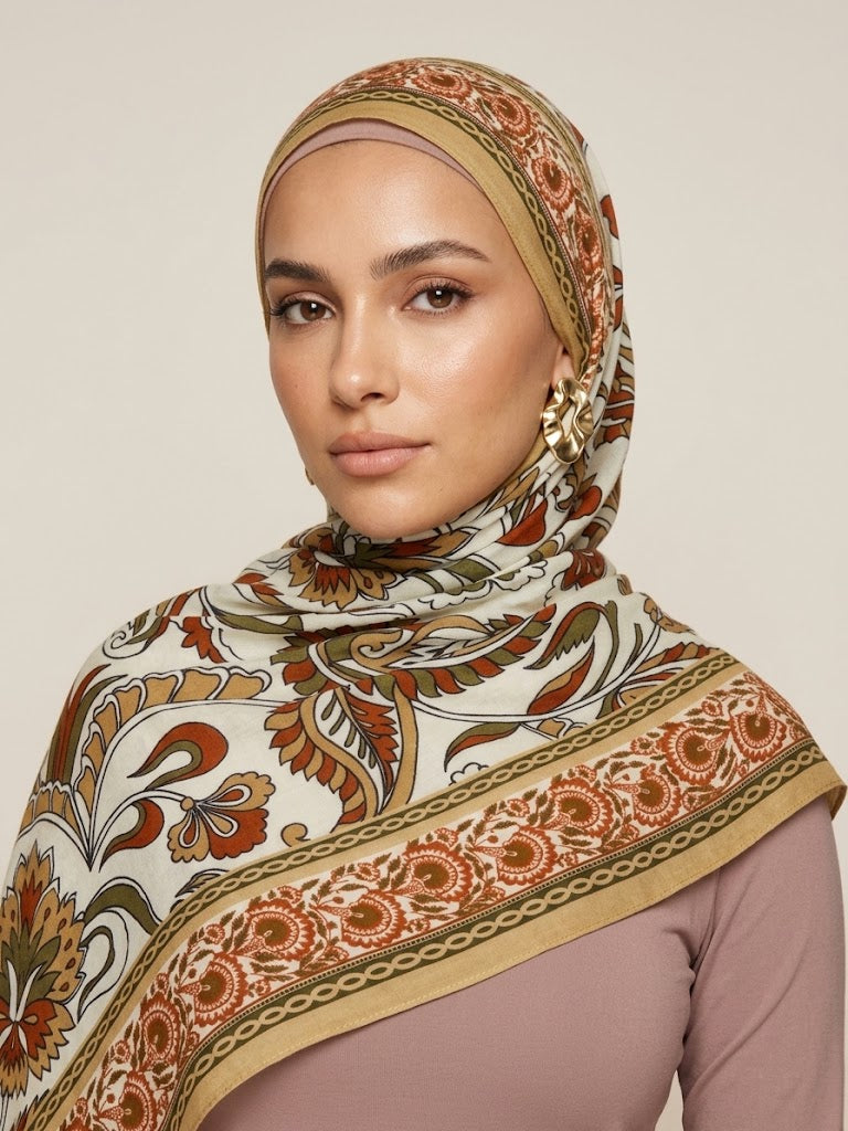 Vintage Paisley Modal Hijab