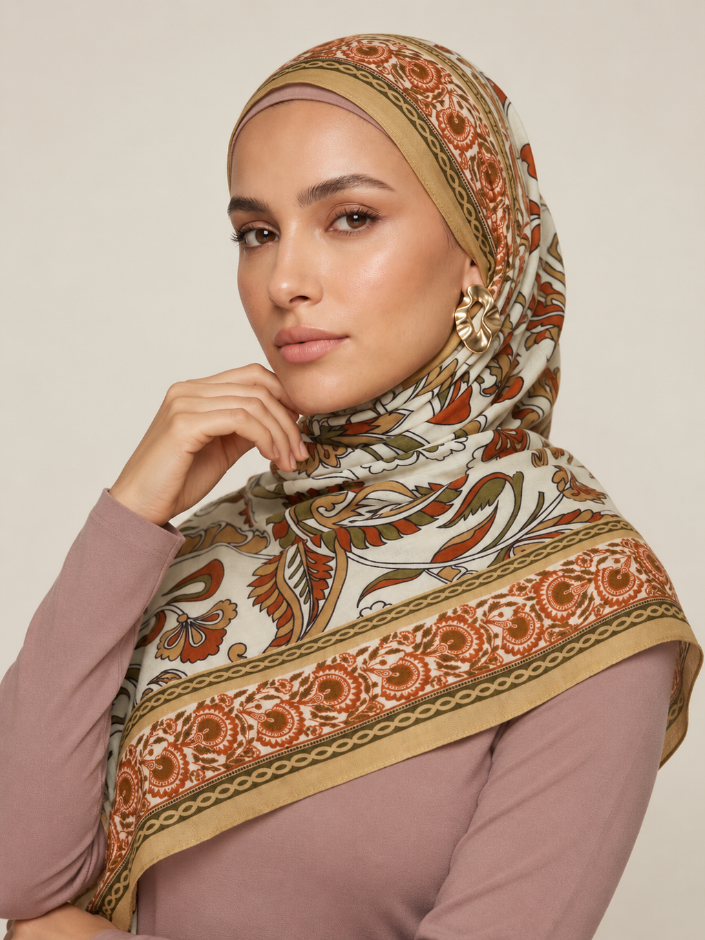 Vintage Paisley Modal Hijab