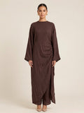 Muzaina Ruched Inner tie Tunic & Wide-Leg Co-ord Set
