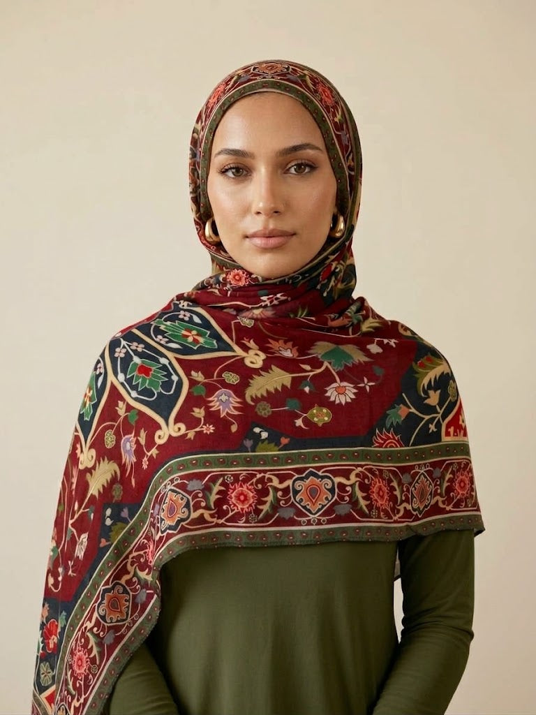 Ruby Arabesque Modal Hijab