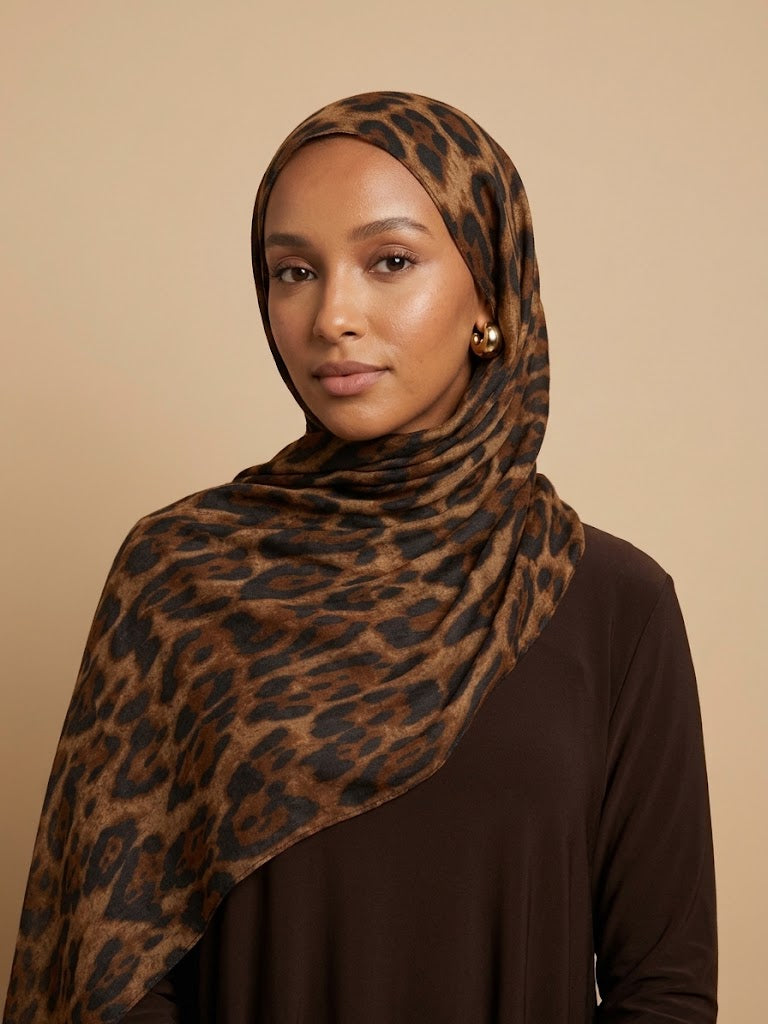 Sienna Leopard Modal Hijab
