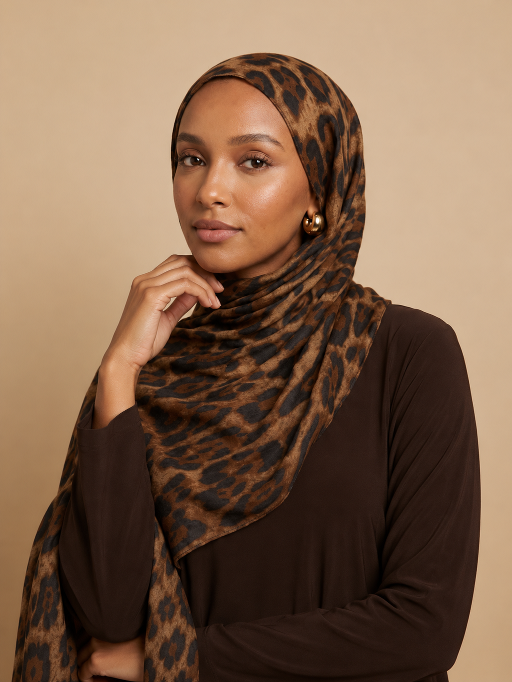 Sienna Leopard Modal Hijab