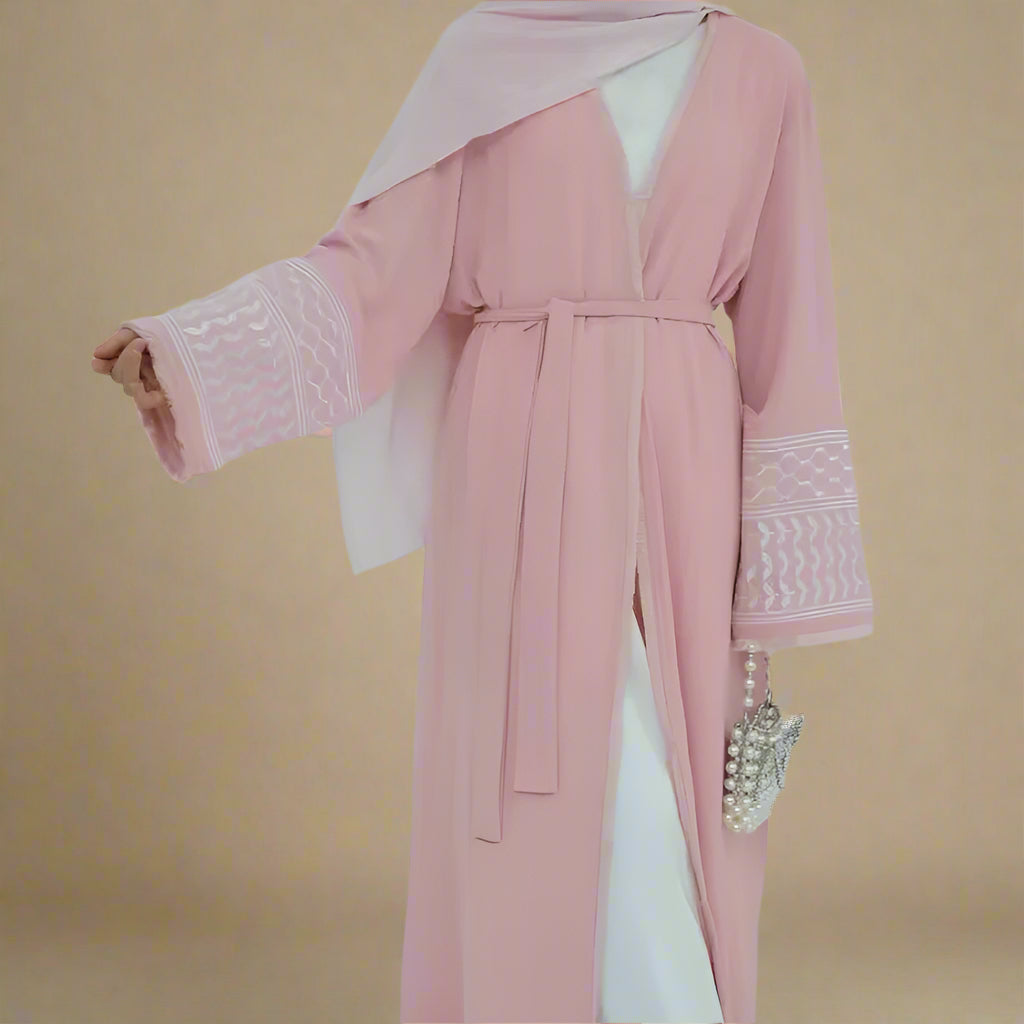 Palestinian Keffiyeh inspired Kimono Abaya Robe (5 colors)