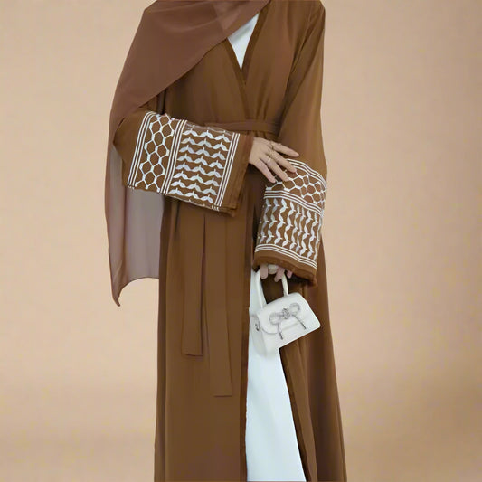 Palestinian Keffiyeh inspired Kimono Abaya Robe (5 colors)