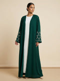 Inas Scalloped Beadwork Luxe abaya (2 Colors)