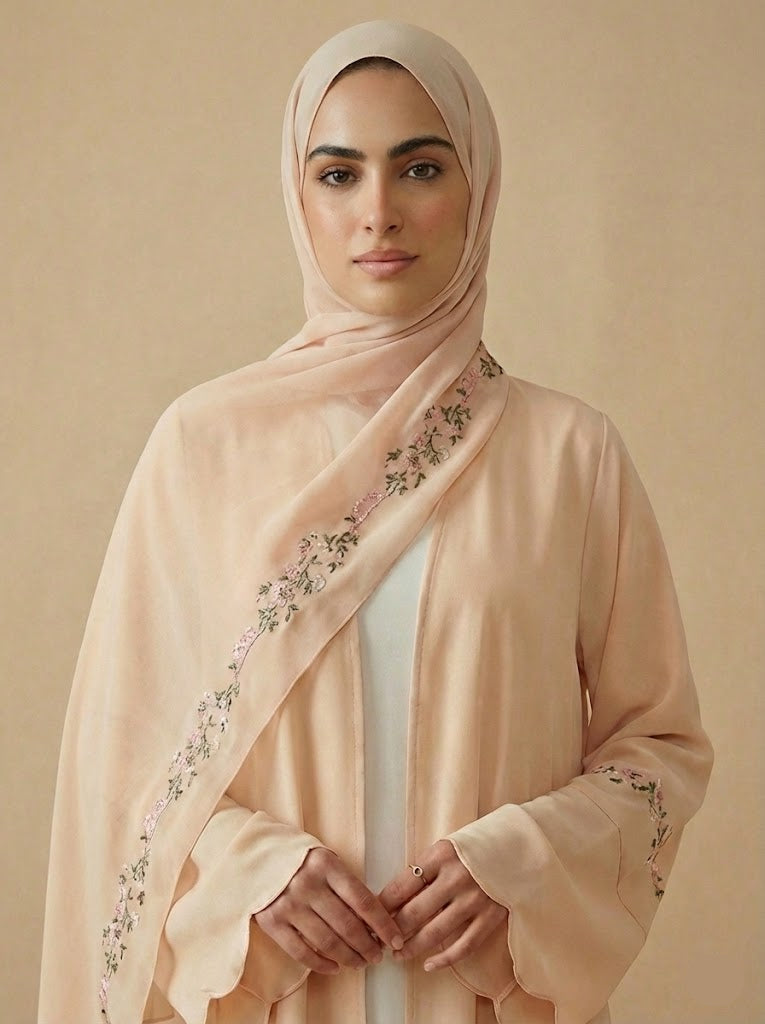 Meadow Mist Embroidered Abaya