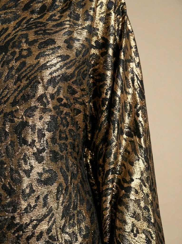 Bazriqa Leopard Butterfly Kaftan Dress