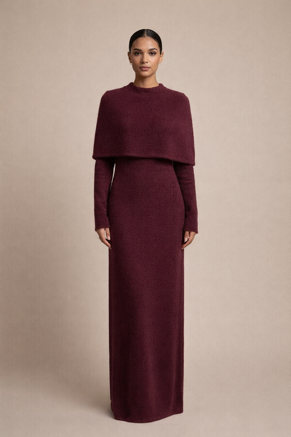 Zaina  Brushed Knit Maxi Dress Set