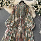 Paisley pleated dress