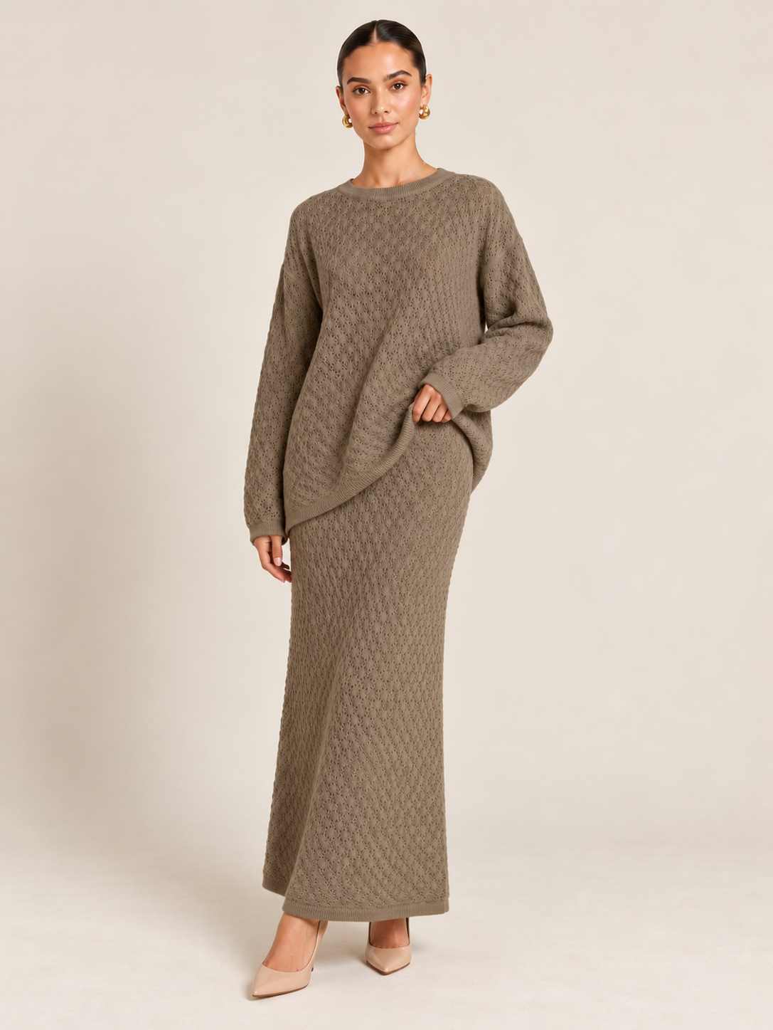 Inaya PullOver top & Skirt Set (4 Colors)