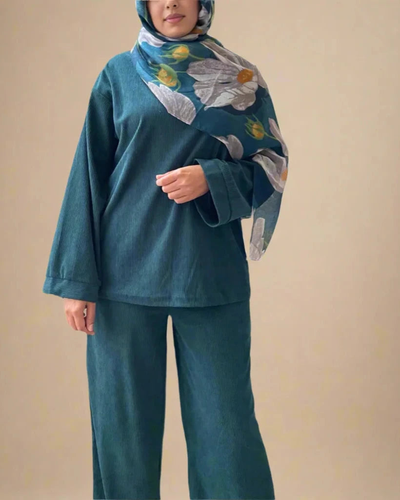 Corduroy modest co-ord set (3 colors)