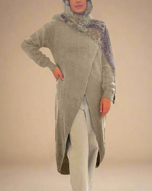 Amoura Asymmetrical Sweater Tunic(4 Colors)