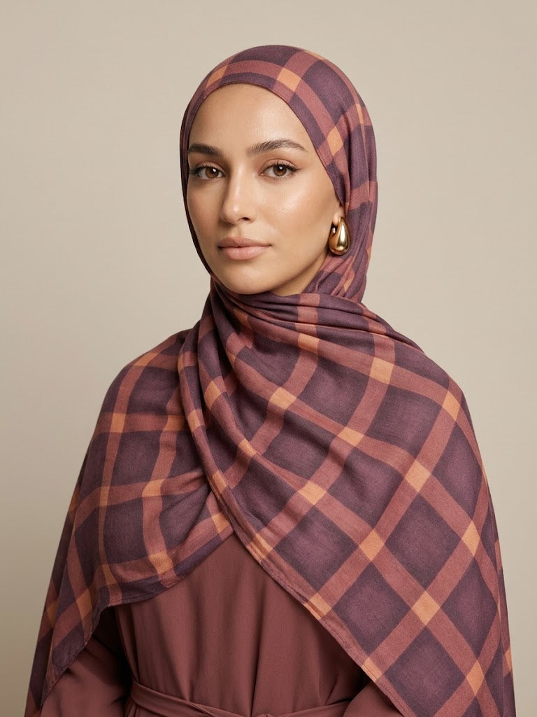 Plum Sunset Modal Hijab