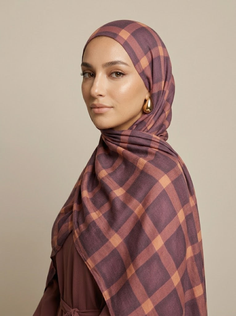 Plum Sunset Modal Hijab
