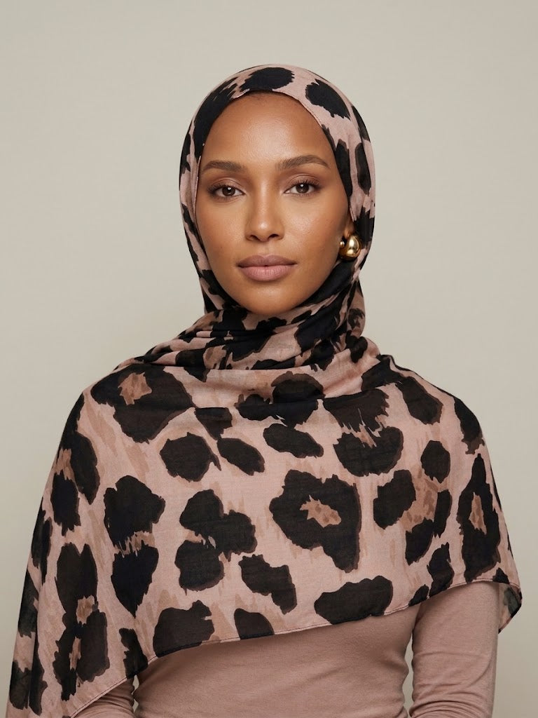 Blush Panther Modal Hijab