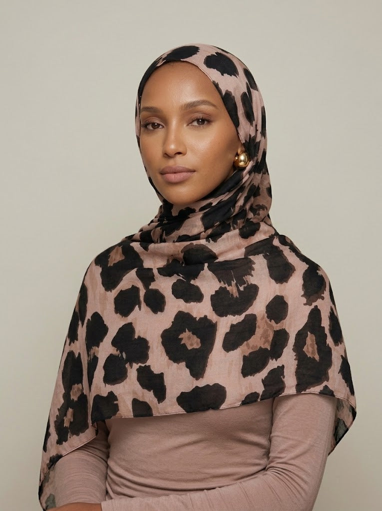 Blush Panther Modal Hijab