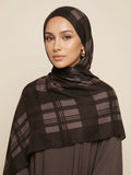 Vintage Walnut Tartan Modal Hijab