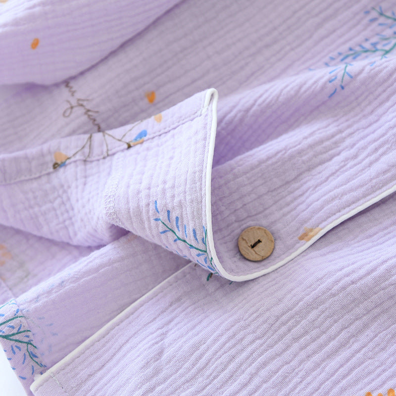 Floral Purple Pajamas Set