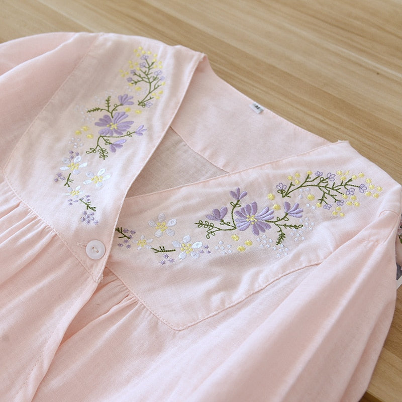 Elena Pajamas Gauze Cotton Pajama(2 colors)