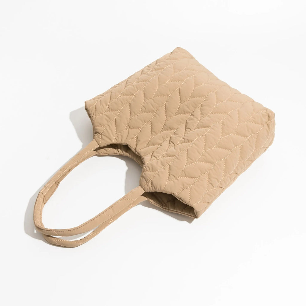 Leighton Quilting Padded Tote Handbag (4 Colors)