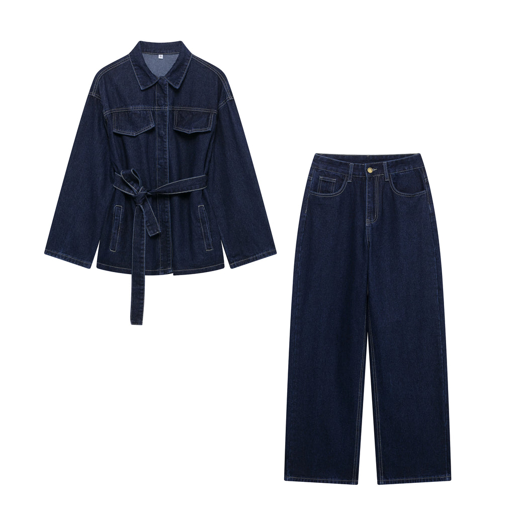 Nayla Belted Denim Co-ord Set