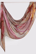 Water color  Print Modal Hijab-Rose quarts marble
