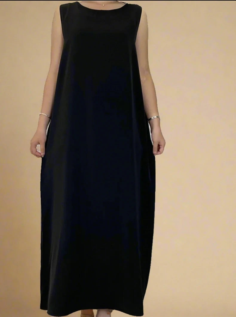 Sleeveless Abaya Inner maxi dress (Non- sheer) (12 colors)