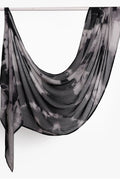Watercolor Print Modal hijab-Black-Gray tie dye