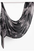 Watercolor Print Modal hijab-Black-Gray tie dye