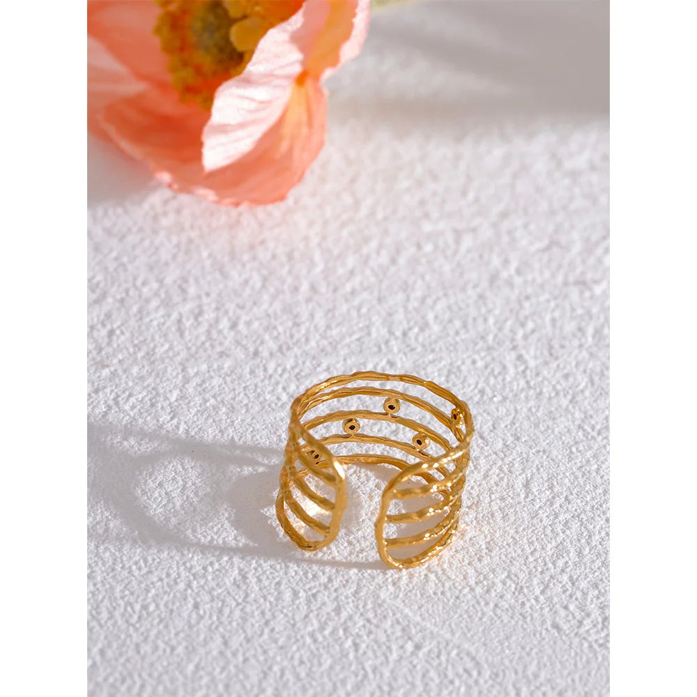 Ember Adjustable Layered Ring