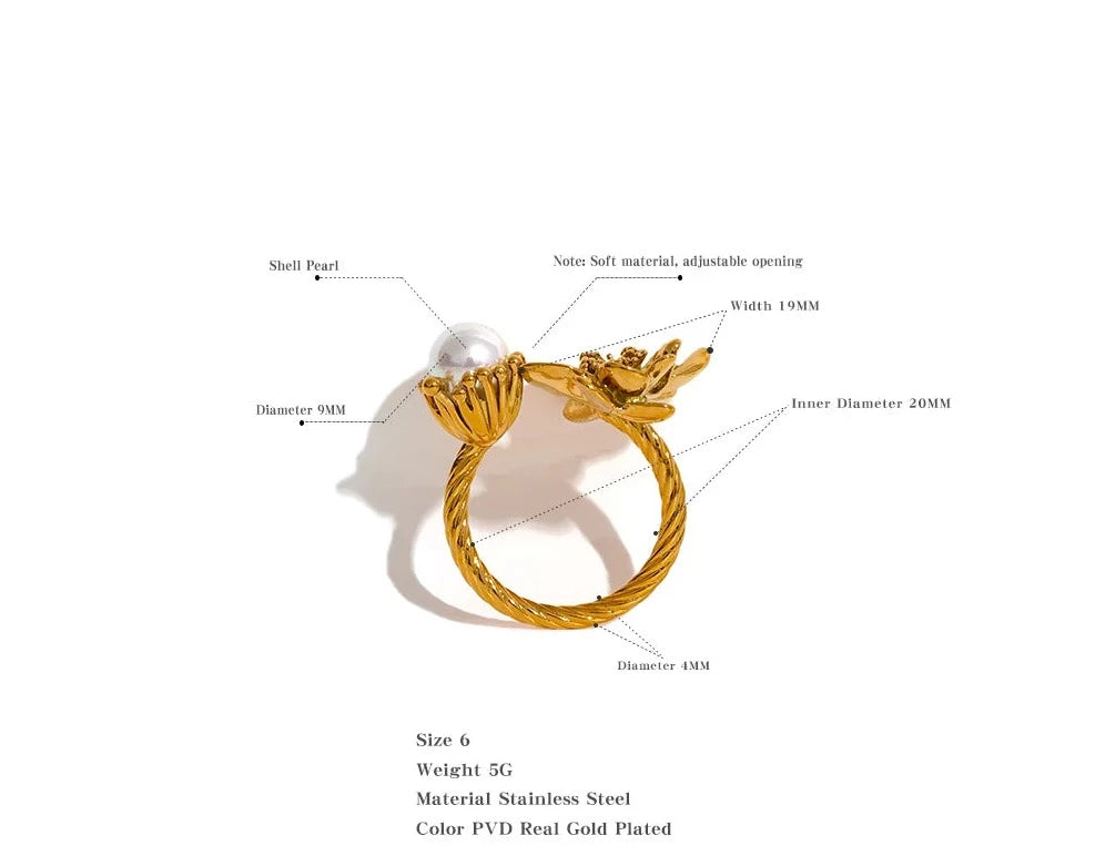 Emily Charm Flower Ring