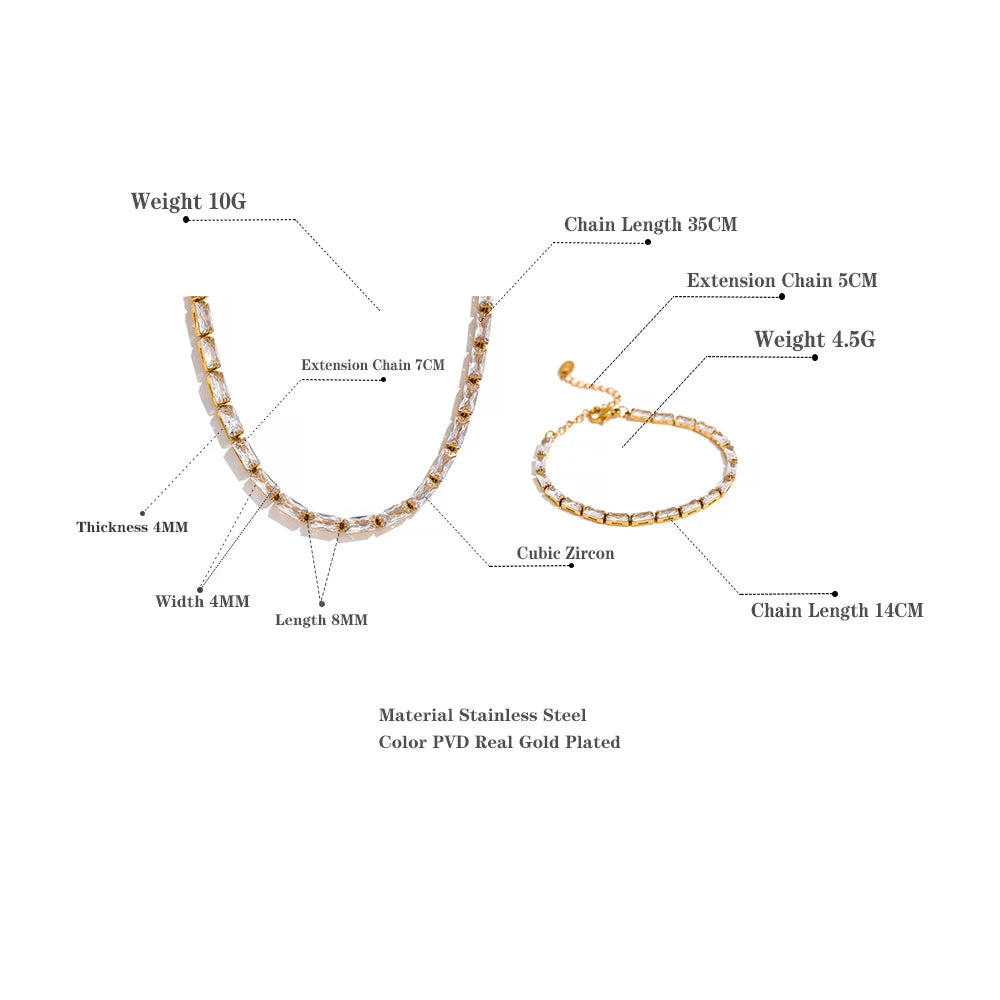 June Necklace+ Bracelet(2 Colors)